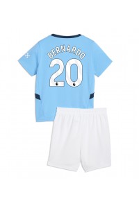 Manchester City Bernardo Silva #20 Jalkapallovaatteet Lasten Kotipeliasu 2024-25 Lyhythihainen (+ Lyhyet housut)